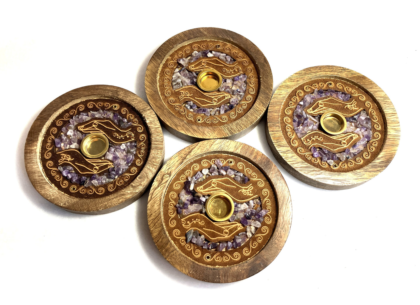 Mango Wood and Amethyst Cone and stick Burner