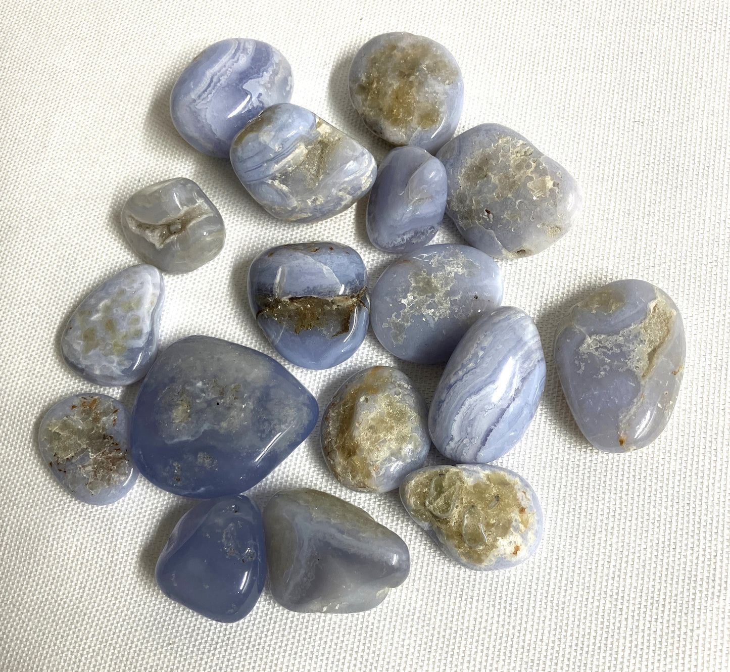 Blue Lace Agate Tumbled Stone (#102)