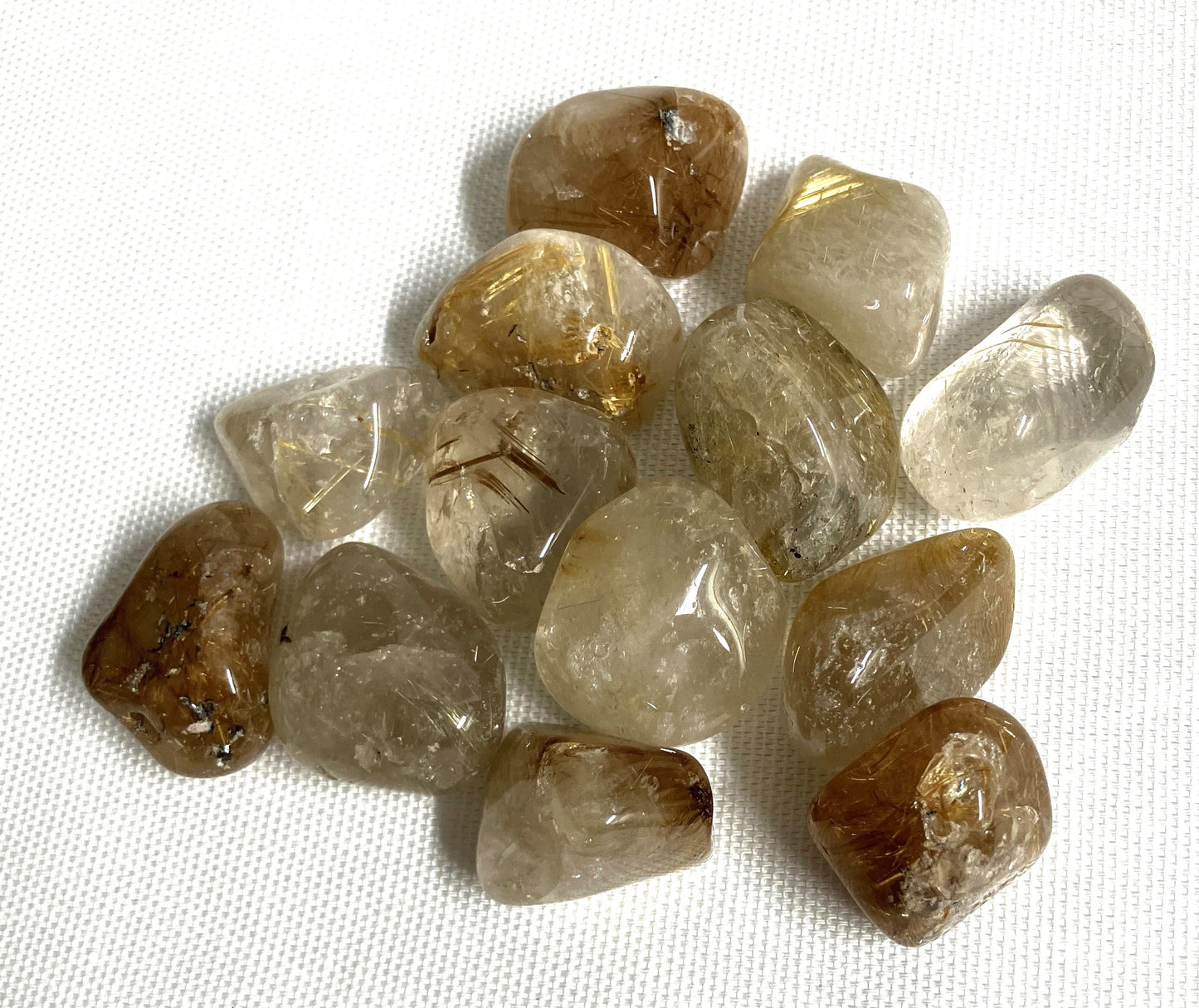 Rutilated Quartz Tumbled Stones AKA Illuminator Stone (#112)