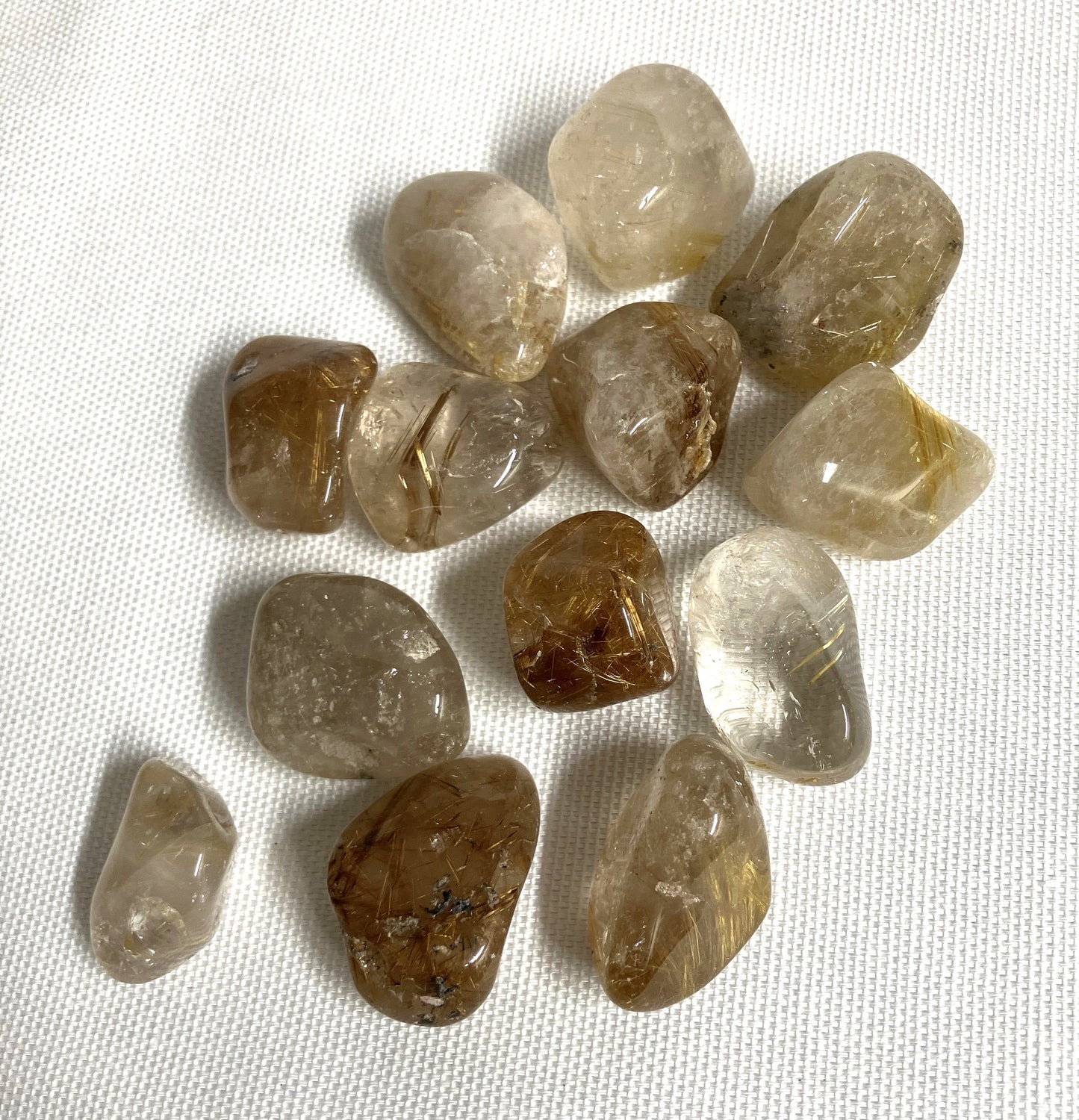 Rutilated Quartz Tumbled Stones AKA Illuminator Stone (#112)
