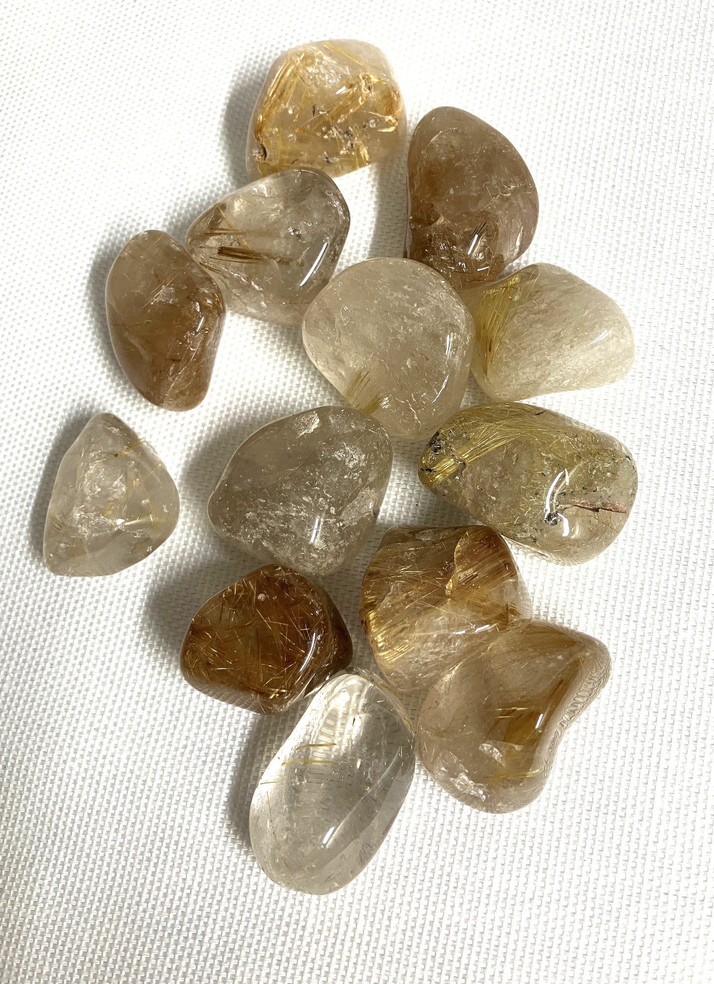 Rutilated Quartz Tumbled Stones AKA Illuminator Stone (#112)