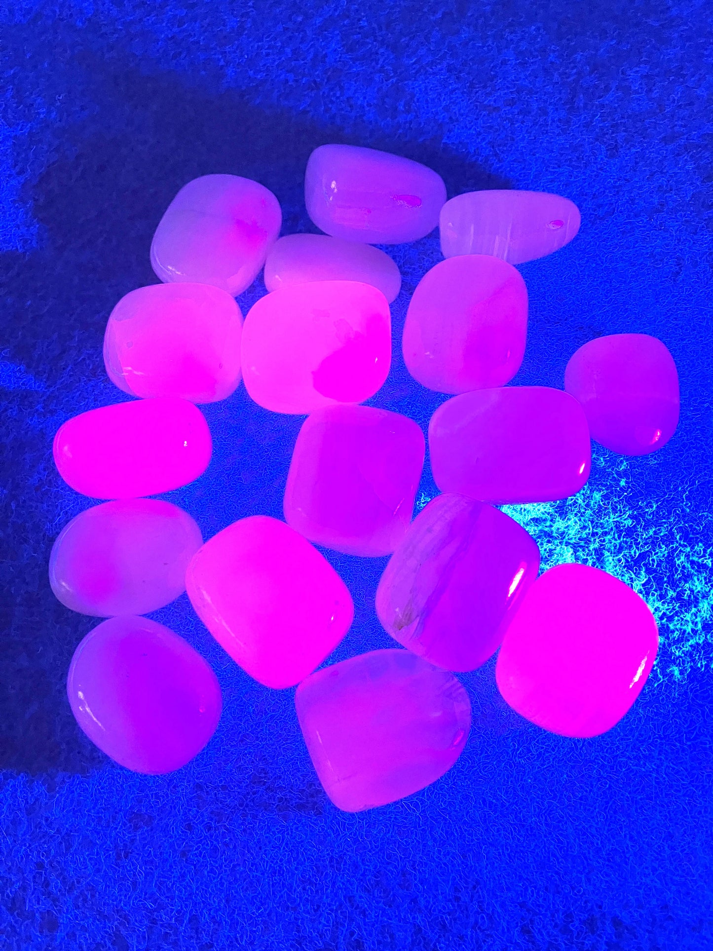 Tumbled Pink Calcite (#159) UV Reactive