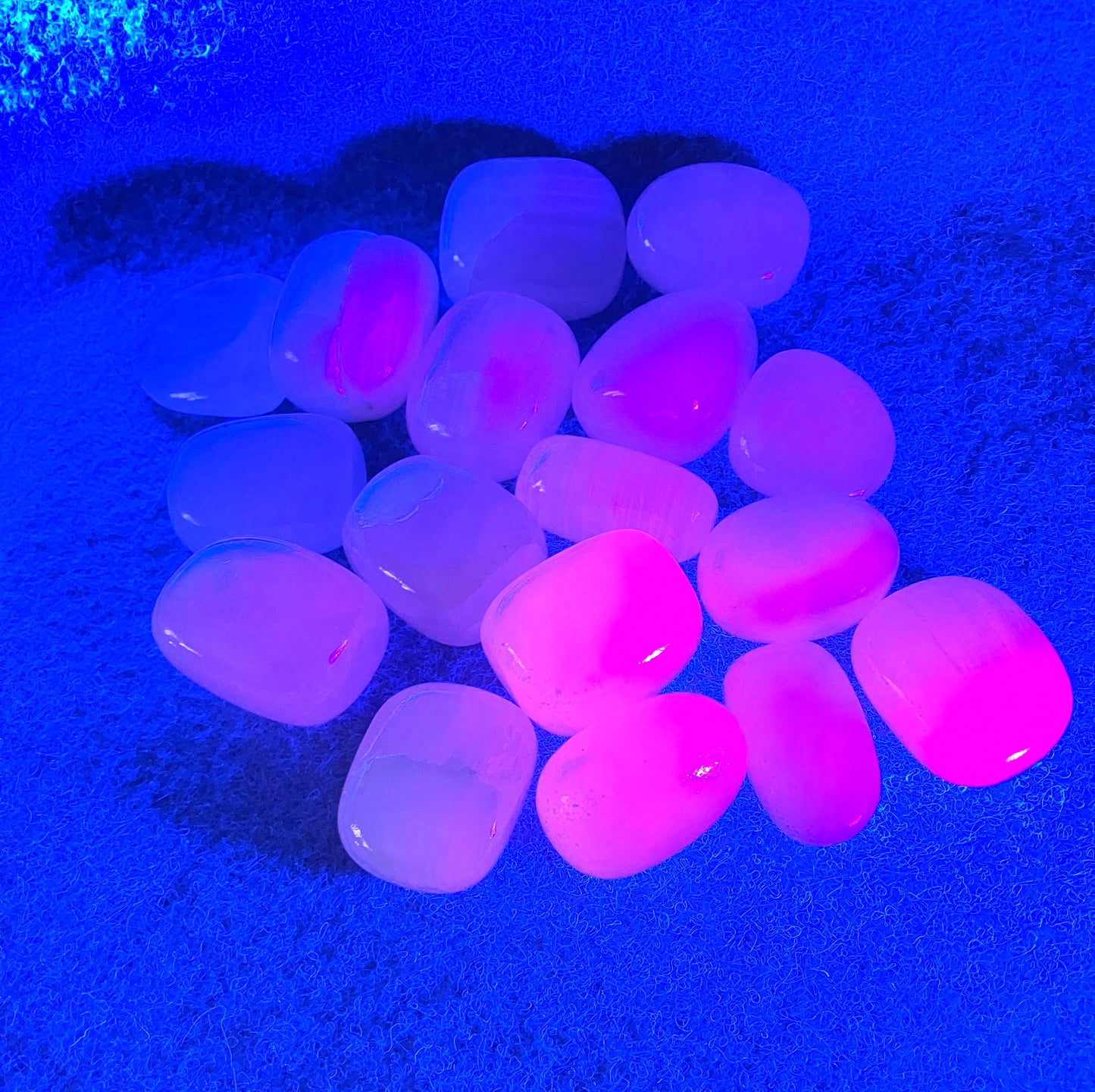 Tumbled Pink Calcite (#159) UV Reactive
