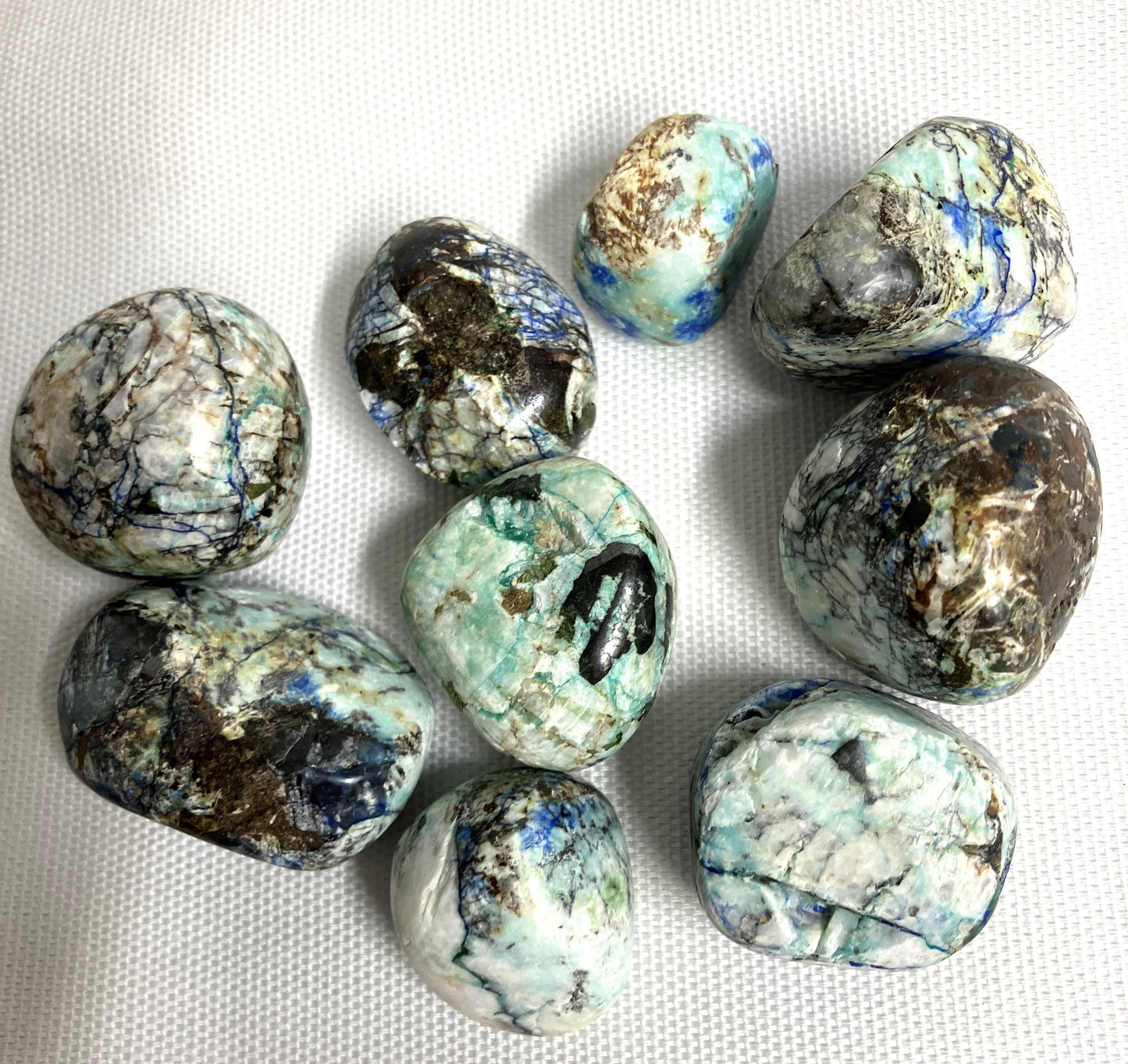 Azurite and Malachite Tumbled Stones (#162)