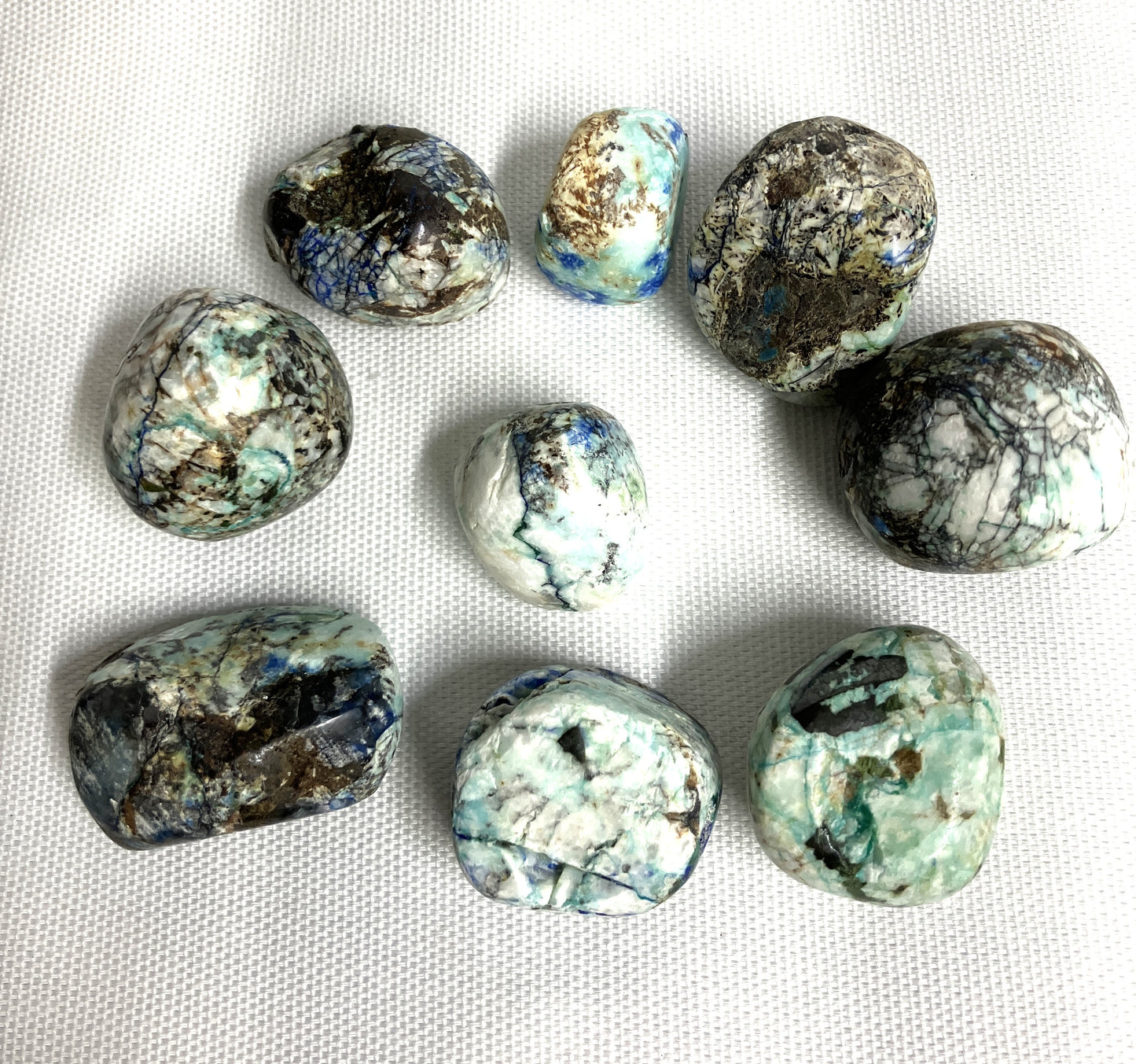 Azurite and Malachite Tumbled Stones (#162)