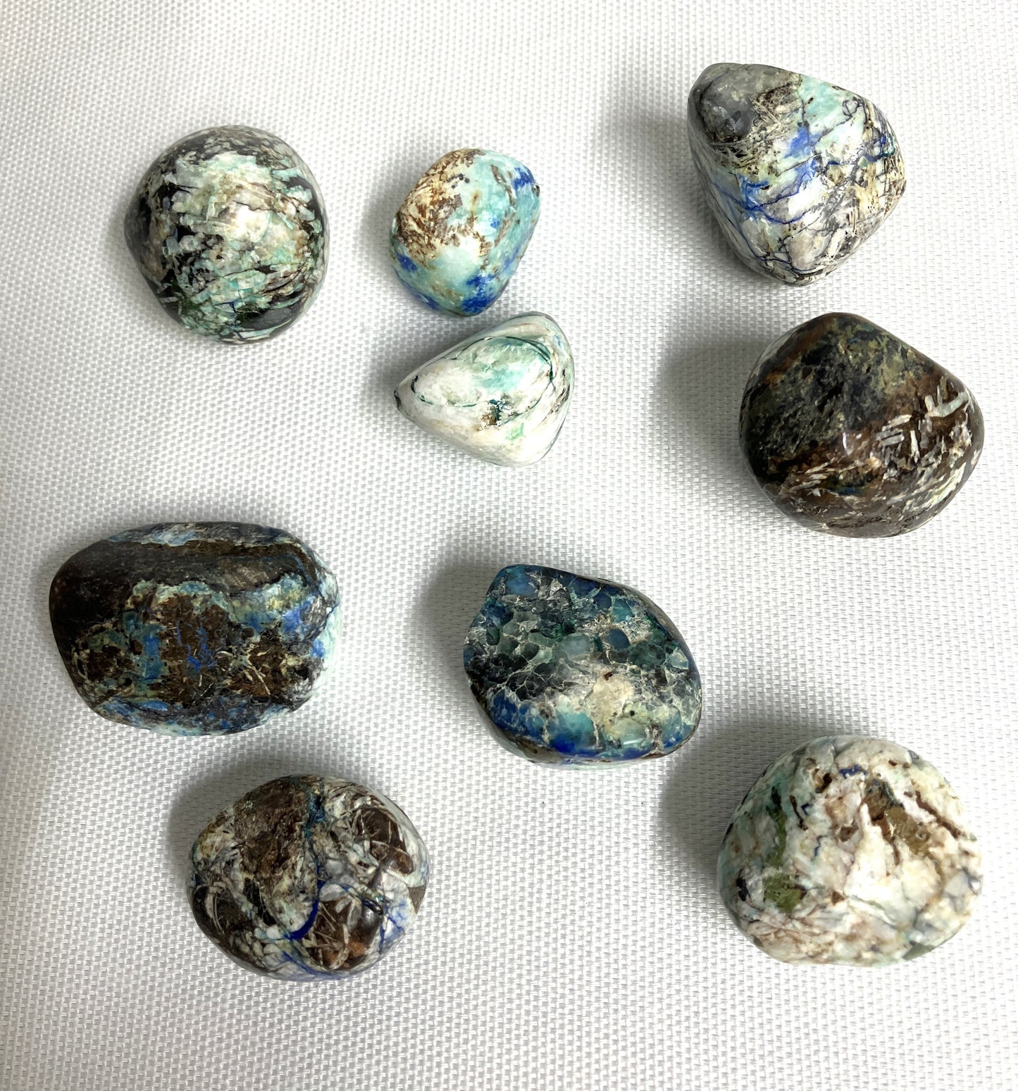 Azurite and Malachite Tumbled Stones (#162)