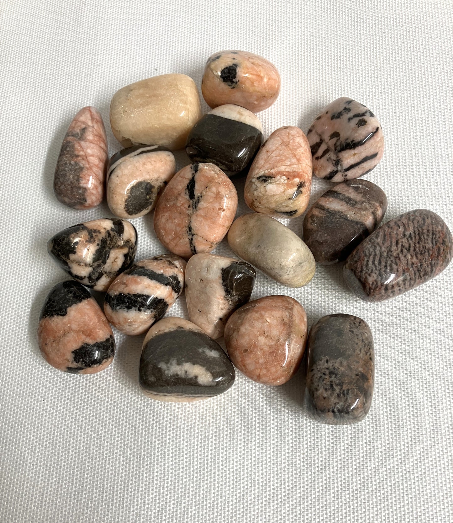 Pink Zebra Jasper Tumbled Stones (55)