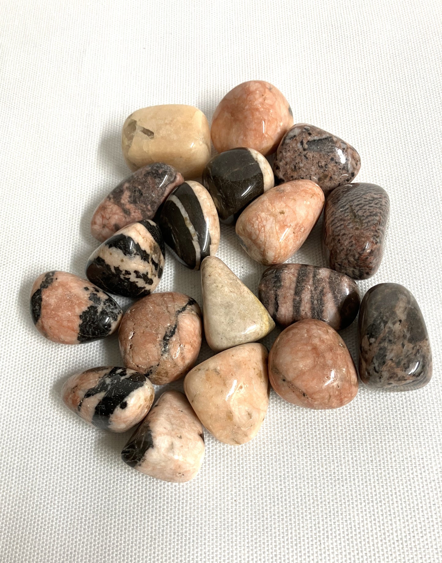 Pink Zebra Jasper Tumbled Stones (55)