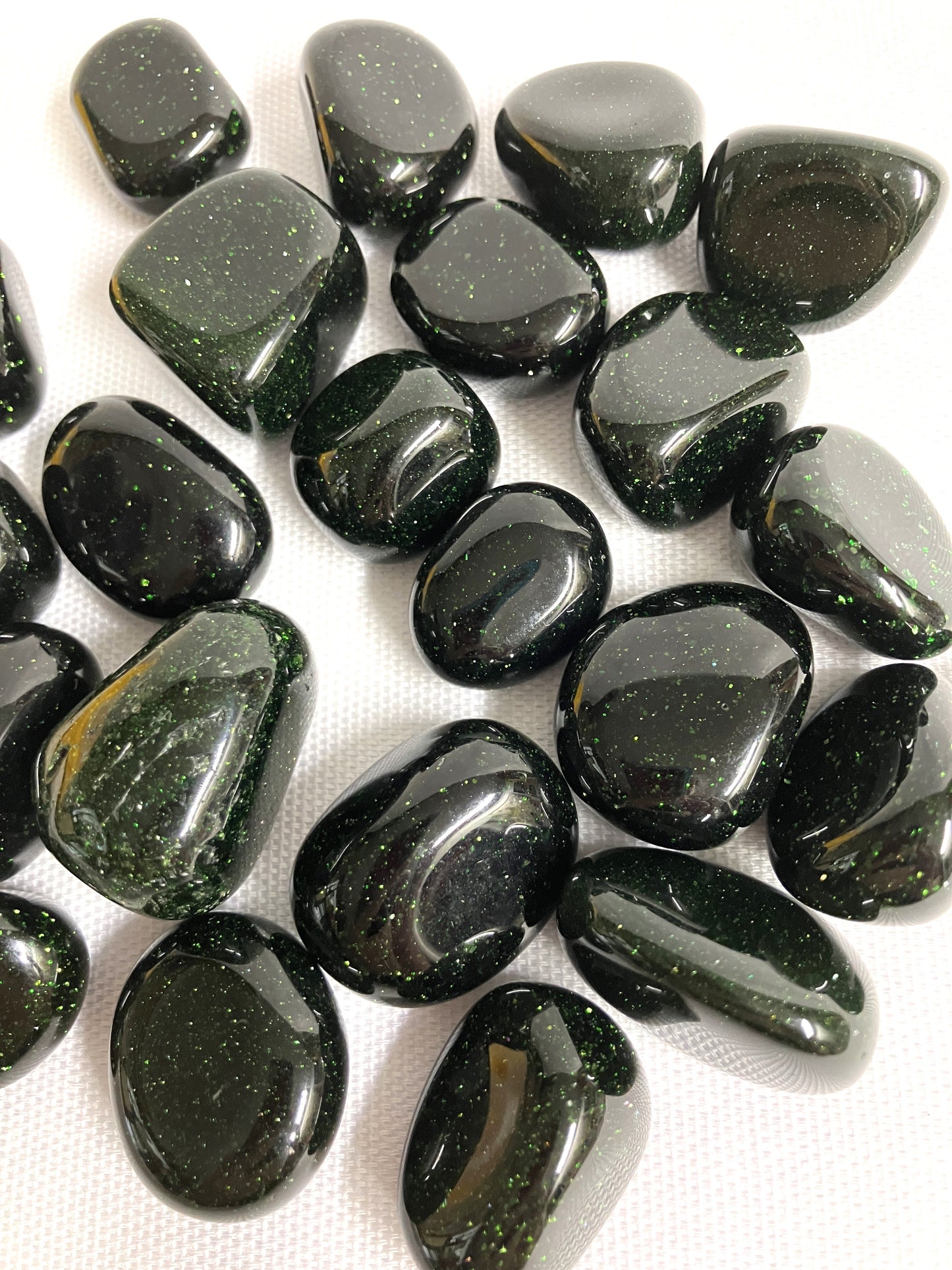 Green Goldstone Tumbled Stone (#5)