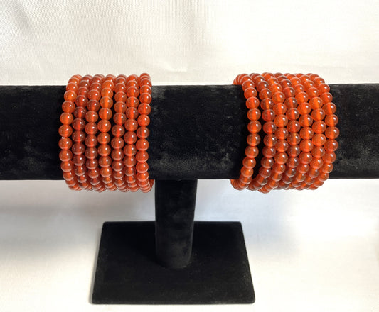 Carnelian Beaded Stretch Bracelets