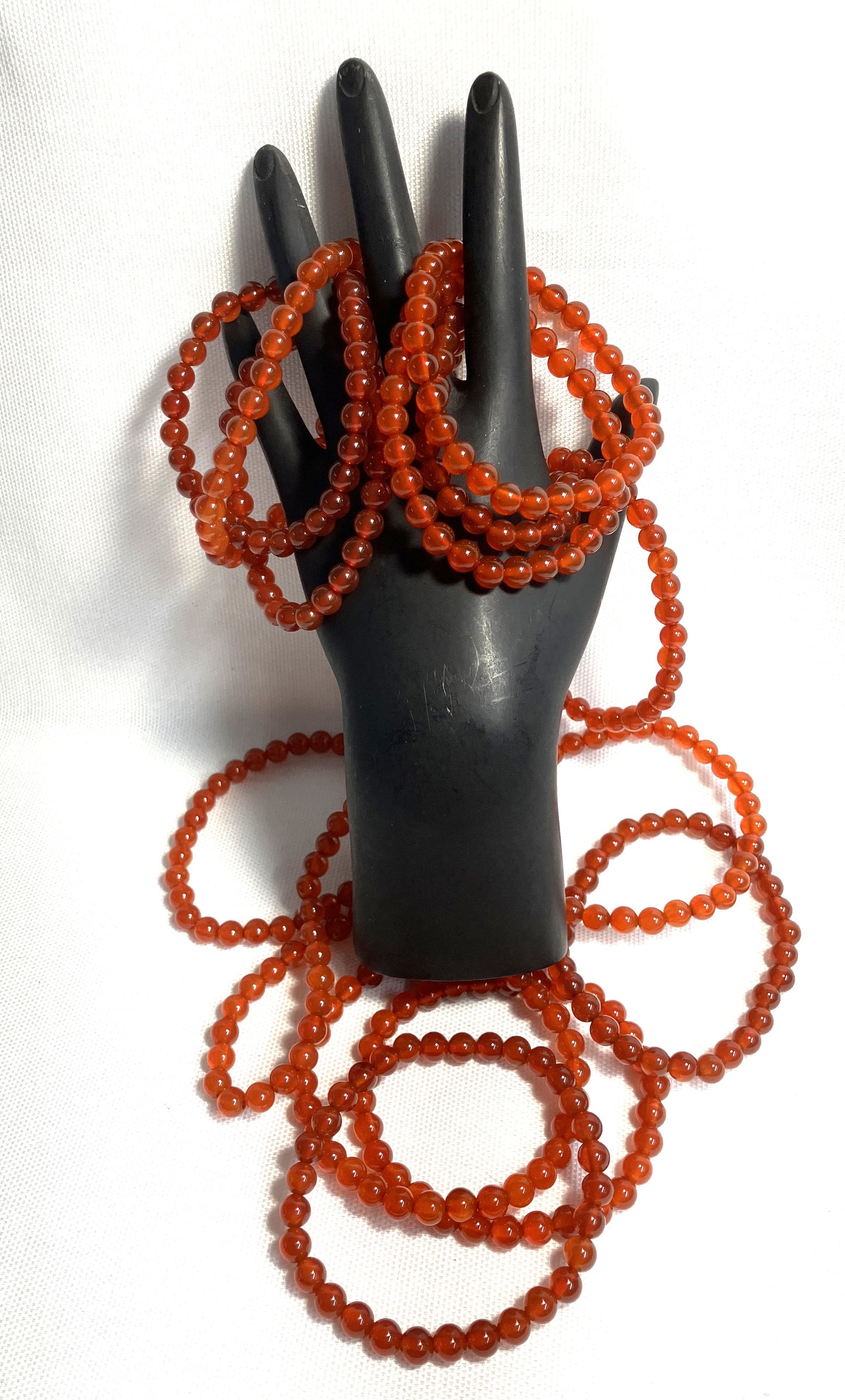 Carnelian Beaded Stretch Bracelets
