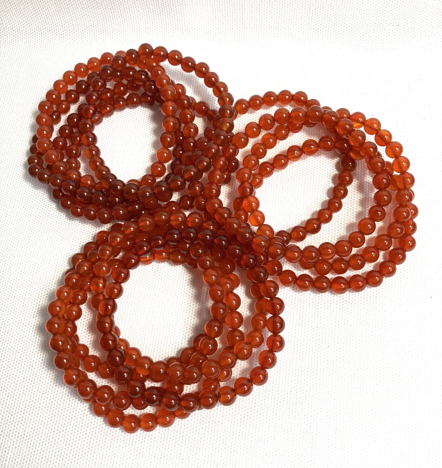 Carnelian Beaded Stretch Bracelets
