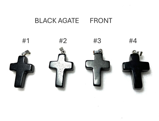 Black Agate Cross