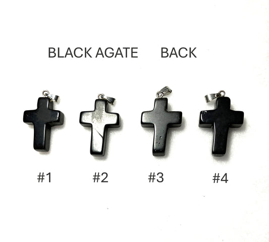 Black Agate Cross