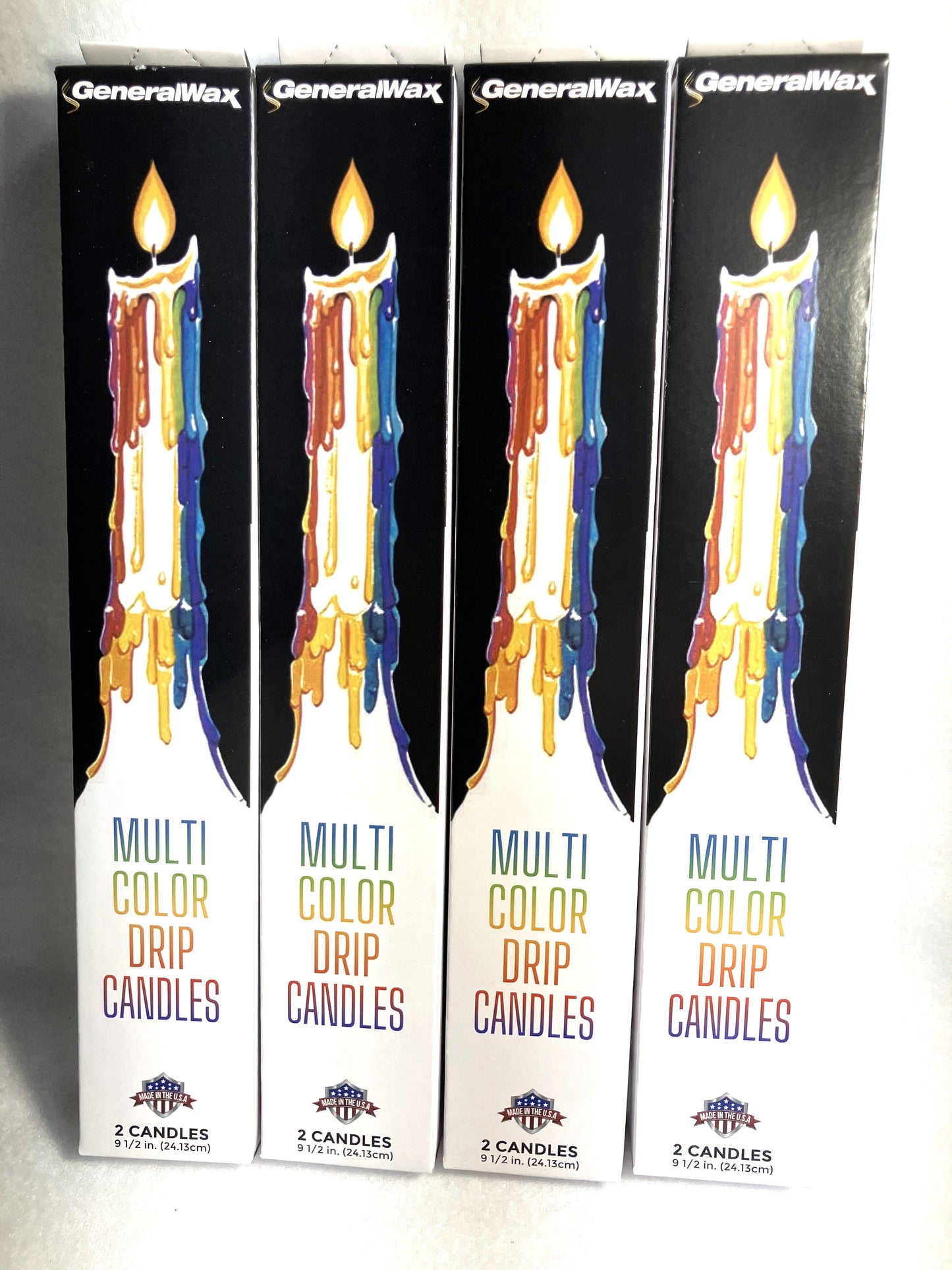 Multi Color Drip Taper Candles