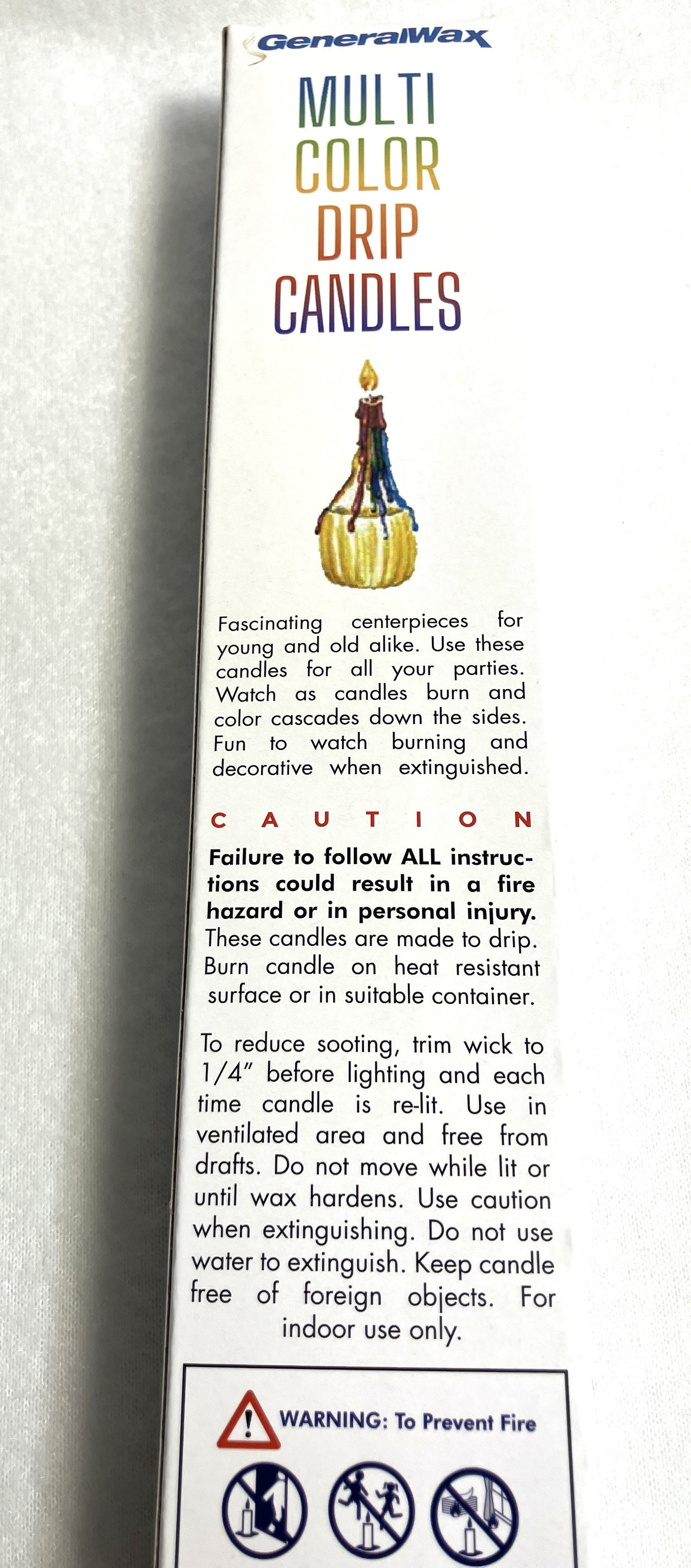 Multi Color Drip Taper Candles