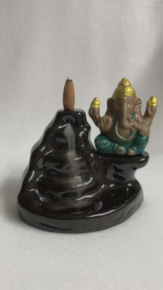 Back Flow Ganesh Incense Burner