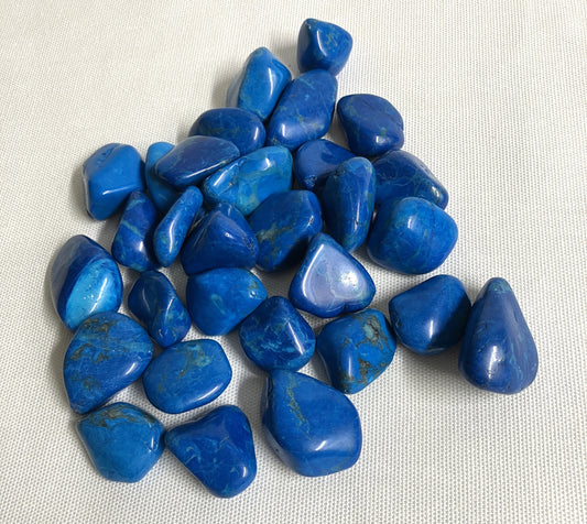 Dyed Blue Howlite Tumbled Stone (#100)