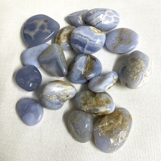 Blue Lace Agate Tumbled Stone  (#102)
