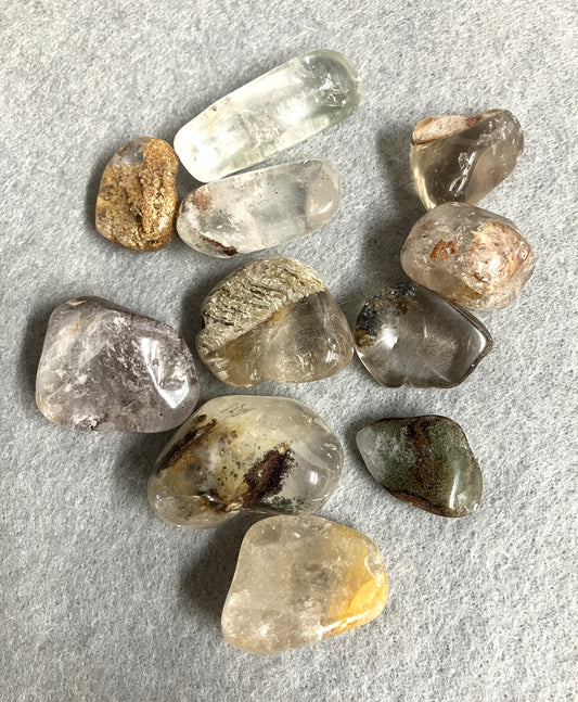 Lodolite Tumbled Stones  AKA as Garden Quartz   (#153)