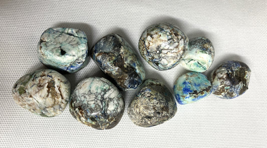 Azurite and Malachite Tumbled Stones  (#162)