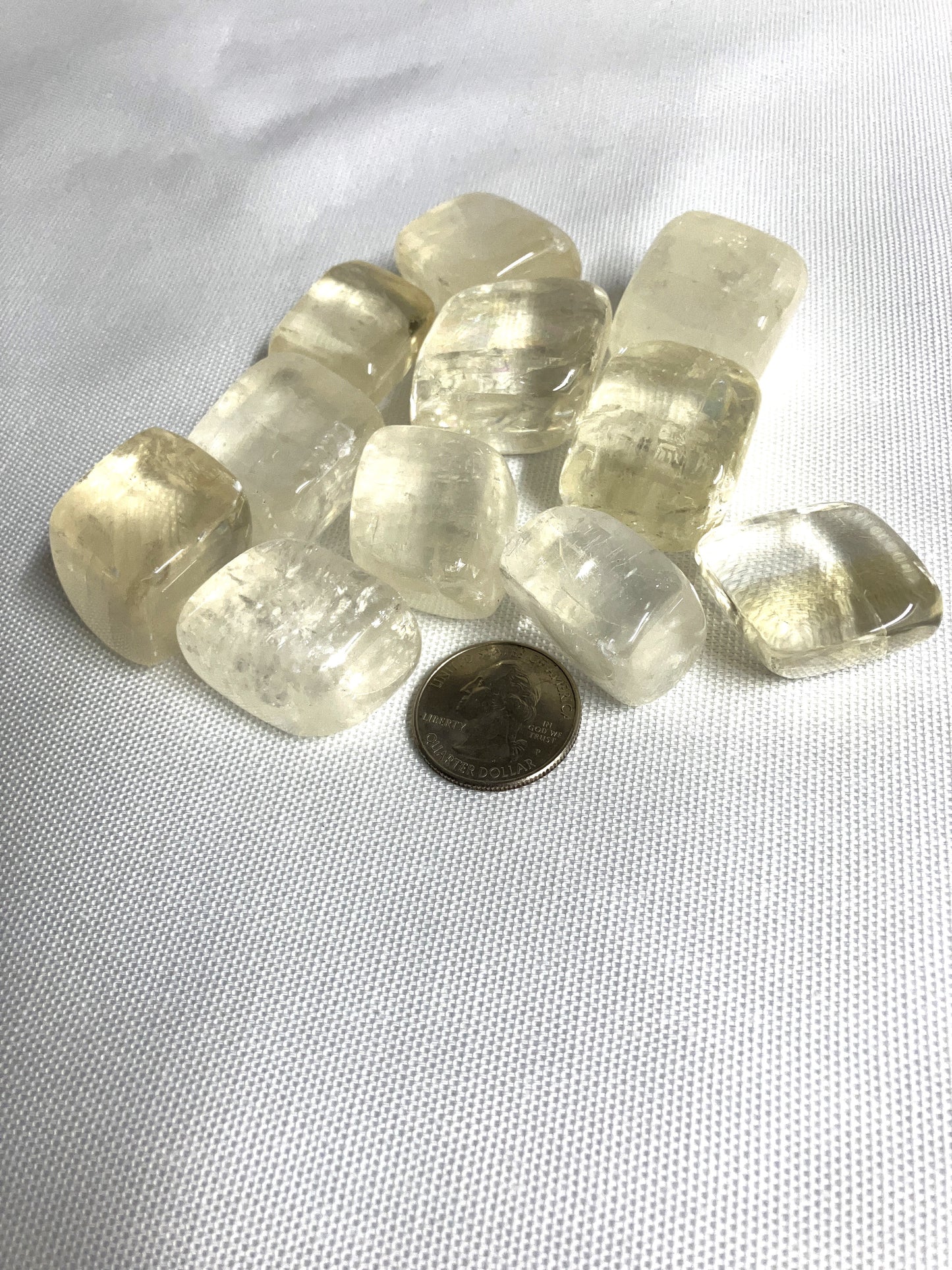 Yellow Calcite Tumbled Stone, (#25)