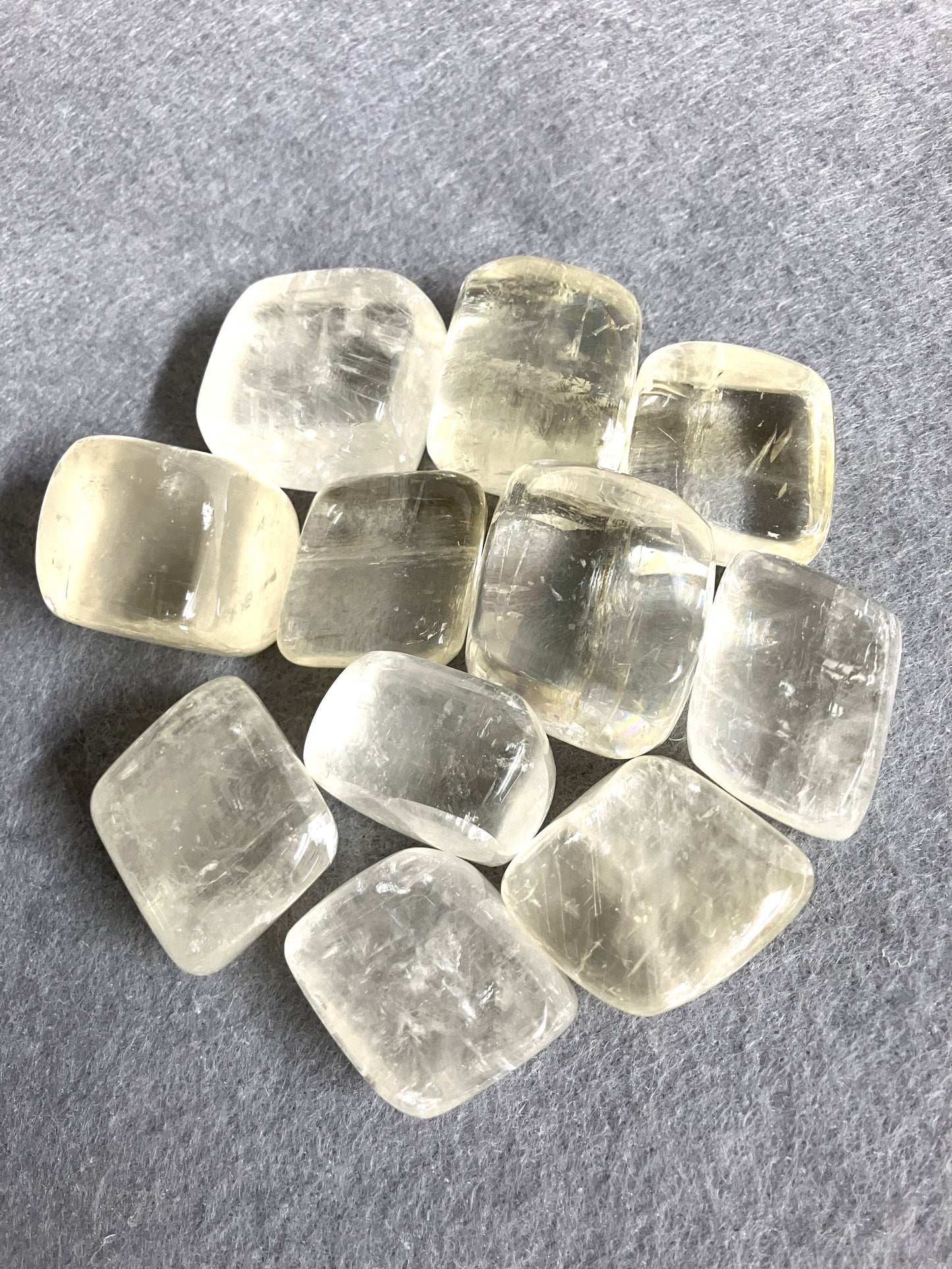 Yellow Calcite Tumbled Stone, (#25)