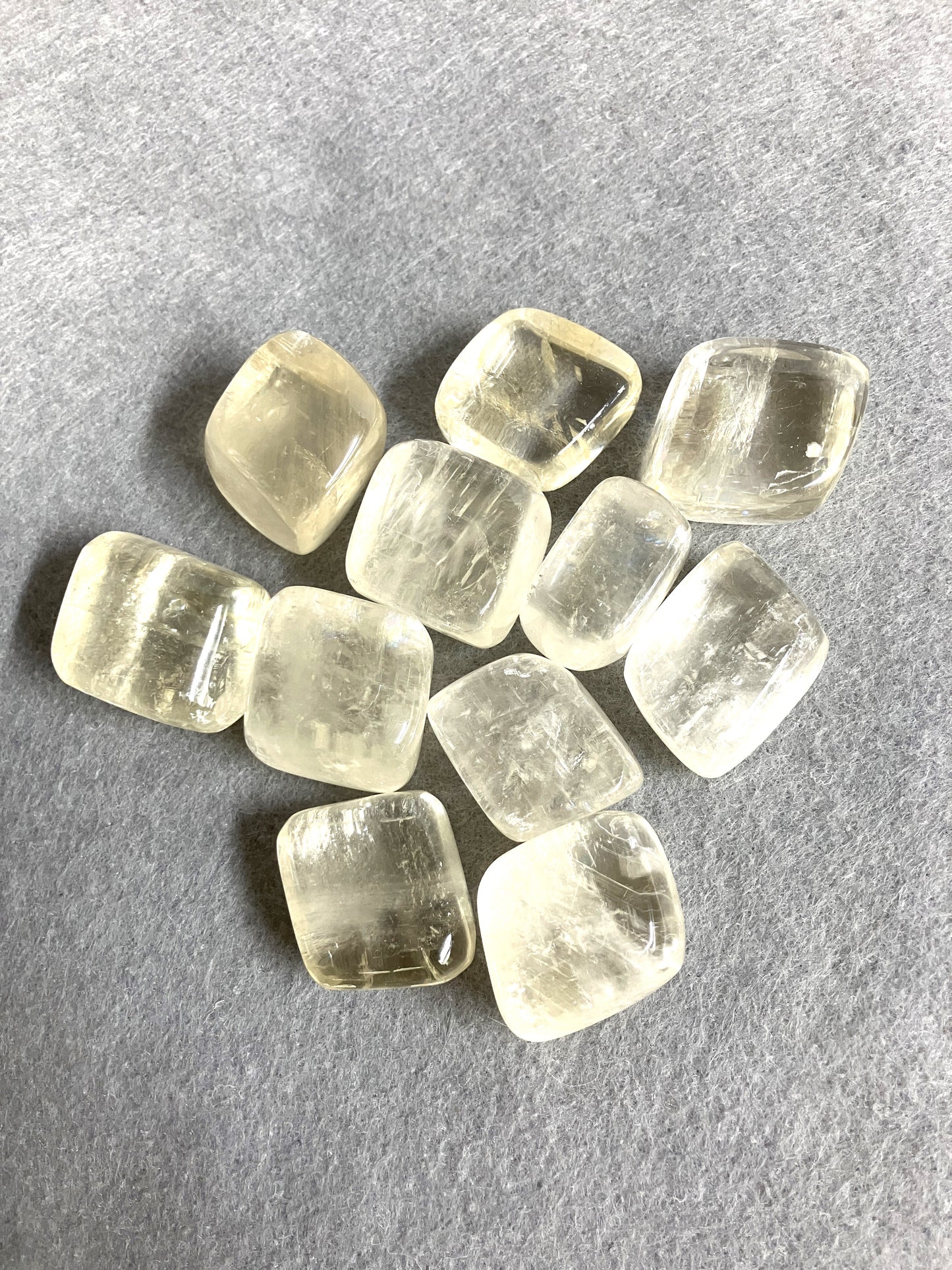 Yellow Calcite Tumbled Stone, (#25)