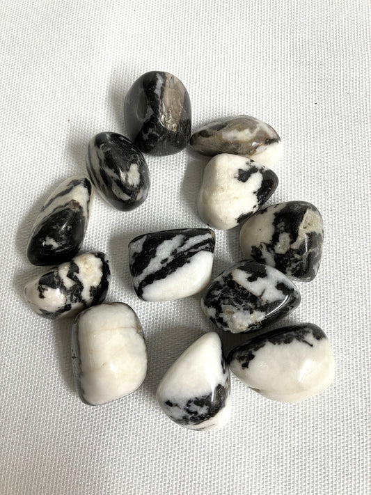 Black Zebra Jasper Tumbled Stone  (#45)