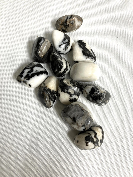 Black Zebra Jasper Tumbled Stone  (#45)