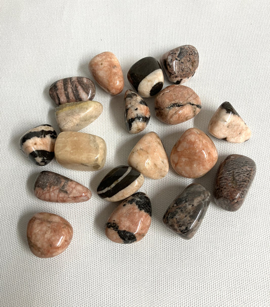 Pink Zebra Jasper Tumbled Stones (55)