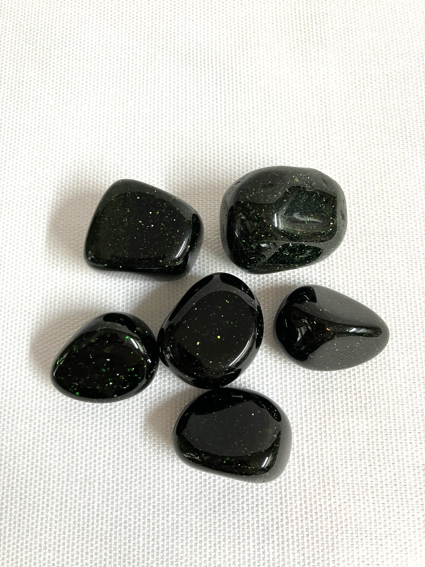 Green Goldstone  Tumbled Stone (#5)