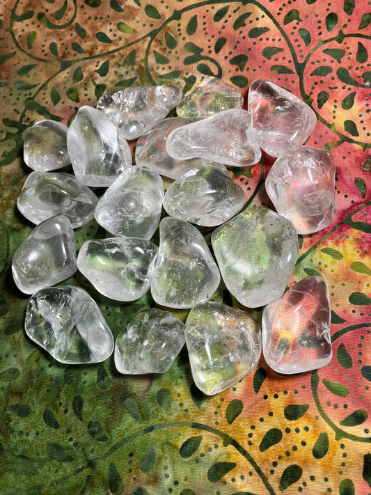 Clear Crystal Quartz Tumbled Stone (#8)