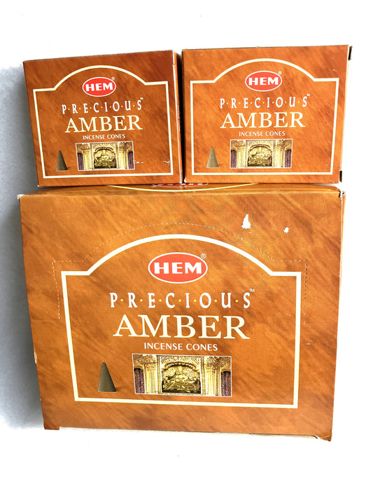 HEM Precious Amber Cone Incense