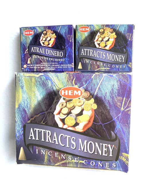 HEM Attracts Money Cone Incense