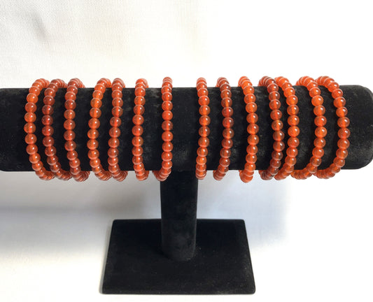 Carnelian Beaded Stretch Bracelets