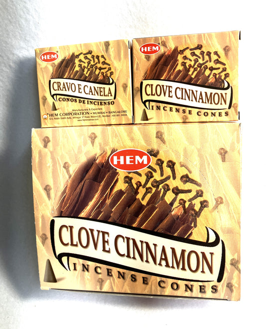 HEM Clove Cinnamon Cone Incense