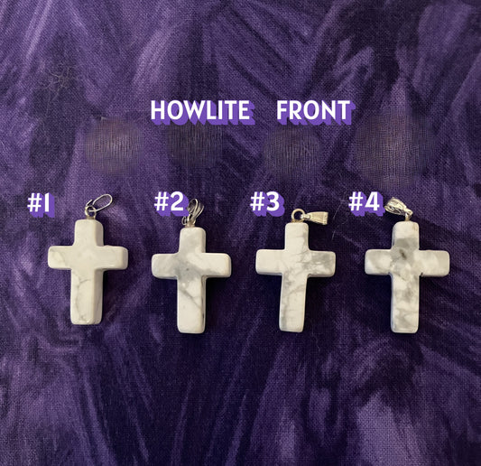 White Howlite Cross