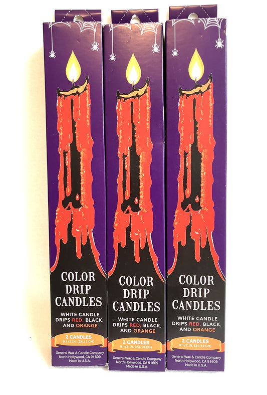 HALOWEEN DRIP TAPER CANDLES